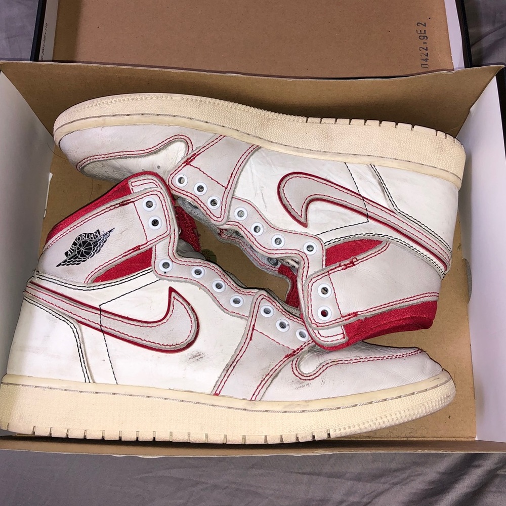 Red + White Jordan 1s